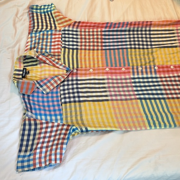 Colorful Checkered Button-Up Dress - Picture 5 of 15